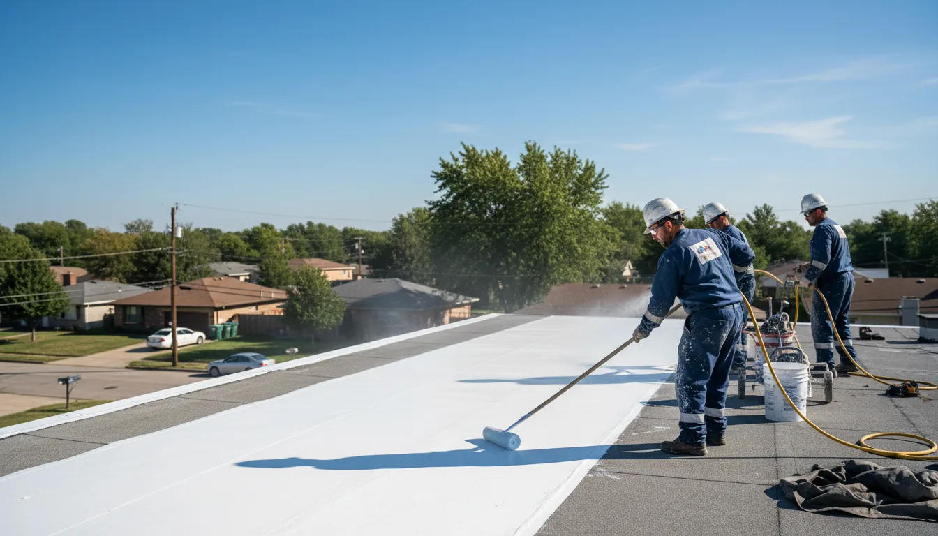 Commercial roof coating in Shaw, MS near me